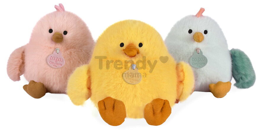 Plyšový vtáčik Chick Soft Toy Les Piou Doudou et Compagnie žltý 15 cm od 0 mes DC4702