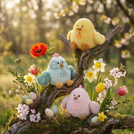 Plyšový vtáčik Chick Soft Toy Les Piou Doudou et Compagnie žltý 15 cm od 0 mes DC4702