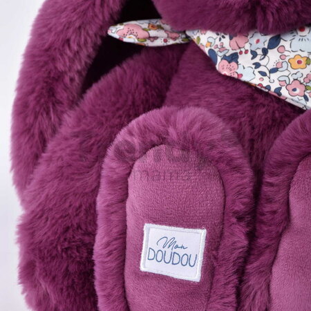 Plyšový zajačik Bunny Plum Doudou et Compagnie fialový 35 cm od 0 mes DC4705
