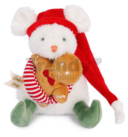 Plyšová myška Christmas Mouse Doudou et Compagnie vianočná kolekcia 3 druhy 15 cm od 0 mes DC4734