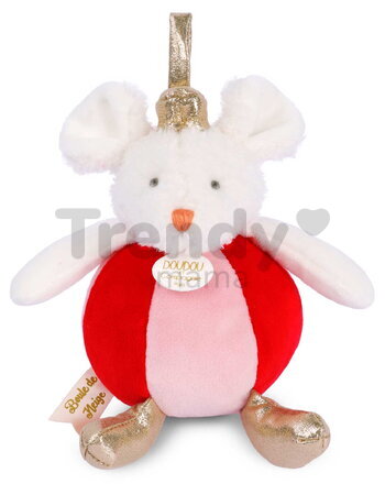 Plyšová myška Christmas Mouse Doudou et Compagnie vianočná kolekcia 3 druhy 15 cm od 0 mes DC4734