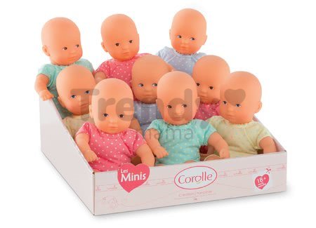 Bábika Mini Calin Sky Corolle s modrými očami a v modrých šatočkách 20 cm od 18 mes