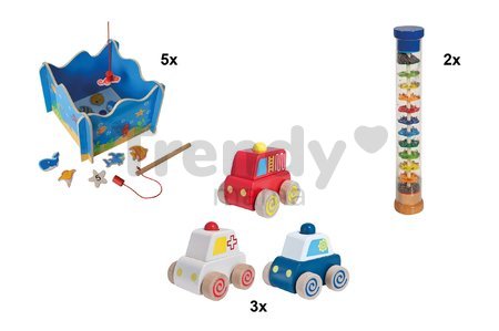 Drevená hra na rybárov Fishing Game Eichhorn magnetická 16 dielov