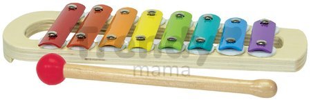 Drevený Xylofón Color Xylophone Hammering Bench Eichhorn s 3 loptičkami a kladivkom od 24 mes