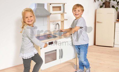 Drevená kuchynka elektronická Play Kitchen Eichhorn varná doska so svetlom