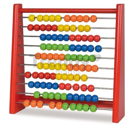 Drevené počítadlo Abacus Eichhorn 100 farebných guličiek