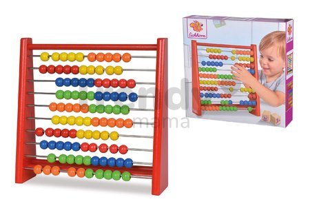 Drevené počítadlo Abacus Eichhorn 100 farebných guličiek