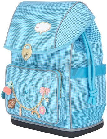 Školský batoh veľký Ergomaxx Vichy Love Blue Jeune Premier ergonomický luxusné prevedenie 39*26 cm