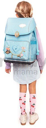 Školský batoh veľký Ergomaxx Vichy Love Blue Jeune Premier ergonomický luxusné prevedenie 39*26 cm