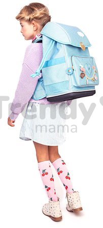 Školský batoh veľký Ergomaxx Vichy Love Blue Jeune Premier ergonomický luxusné prevedenie 39*26 cm