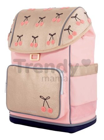 Ghiozdan școlar mare Ergomaxx Cherry Pompon Jeune Premier design ergonomic de lux 39*26 cm