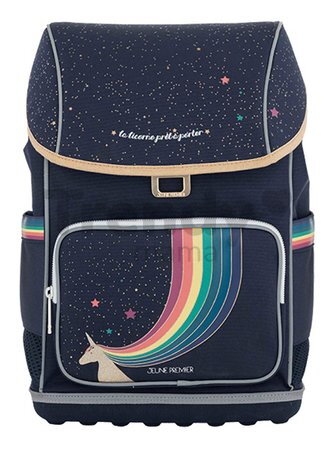 Ghiozdan școlar mare Ergomaxx Unicorn Gold Jeune Premier design ergonomic de lux 39*26 cm