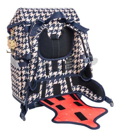 Školský batoh veľký Ergomaxx Houndstooth Horse Jeune Premier ergonomický luxusné prevedenie 41*27 cm