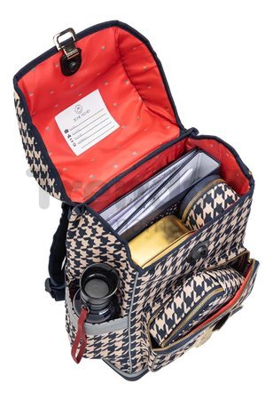 Školský batoh veľký Ergomaxx Houndstooth Horse Jeune Premier ergonomický luxusné prevedenie 41*27 cm