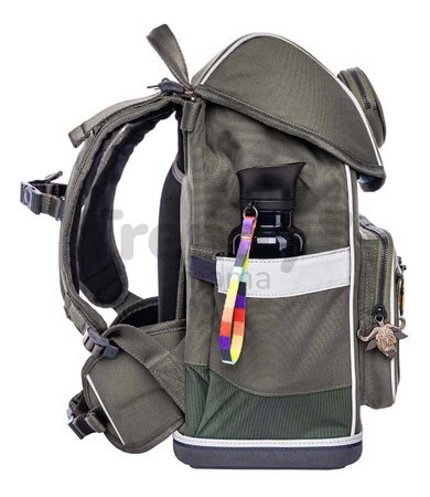 Ghiozdan școlar mare Ergomaxx Big Five Khaki Jeune Premier design ergonomic de lux 39*26 cm