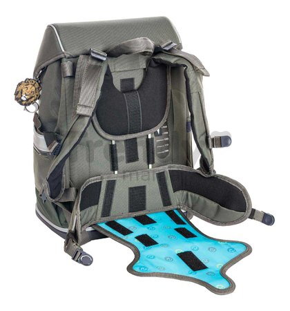 Ghiozdan școlar mare Ergomaxx Big Five Khaki Jeune Premier design ergonomic de lux 39*26 cm
