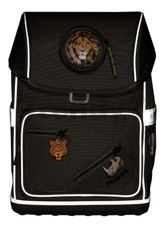 Ghiozdan școlar mare Ergomaxx Big Five Khaki Jeune Premier design ergonomic de lux 39*26 cm