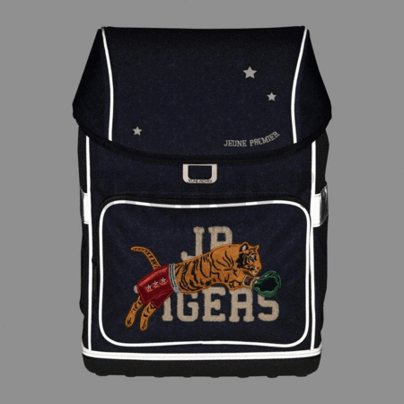 Školský batoh veľký Ergomaxx Boxing Tiger Navy Mélange Jeune Premier ergonomický luxusné prevedenie 41*27 cm