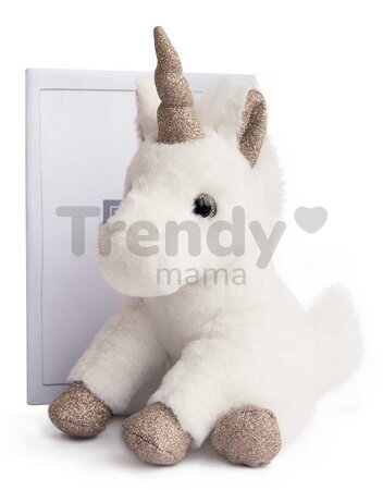 Plyšový jednorožec Unicorn Histoire d’ Ours biely 23 cm od 0 mes HO2659