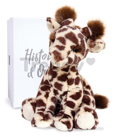 Plyšová žirafa Lisi the Giraffe Histoire d’ Ours hnedá 30 cm v darčekovom balení od 0 mes