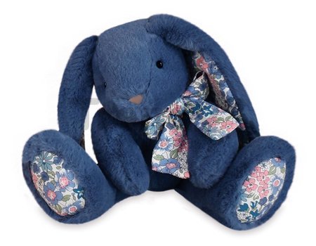 Plyšový zajačik Bunny Blue Copain Calin Histoire d’ Ours modrý 25 cm v darčekovom balení od 0 mes