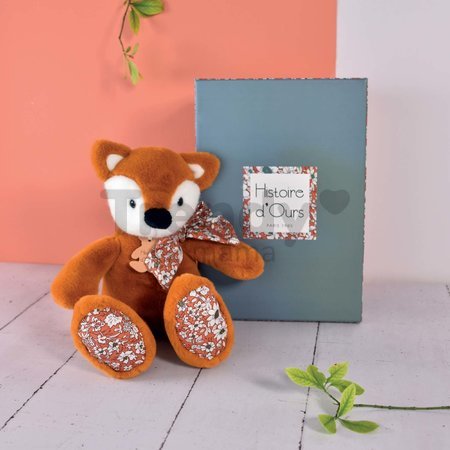 Plyšová líška Fox Copain Calin Histoire d’ Ours oranžová 25 cm v darčekovom balení od 0 mes