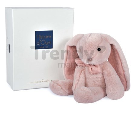 Plyšový zajačik Bunny Pink Les Preppy Chics Histoire d’ Ours ružový 30 cm v darčekovom balení od 0 mes