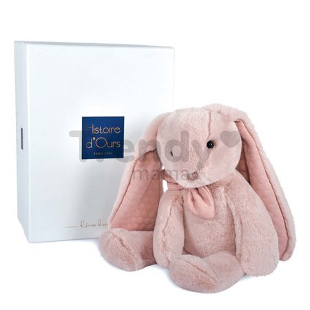 Plyšový zajačik Bunny Pink Les Preppy Chics Histoire d’ Ours ružový 40 cm v darčekovom balení od 0 mes