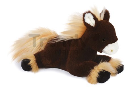 Plyšový koník Horse Alezan Les Petits Nomades Histoire d’ Ours hnedý 25 cm v slamenom košíku od 0 mes
