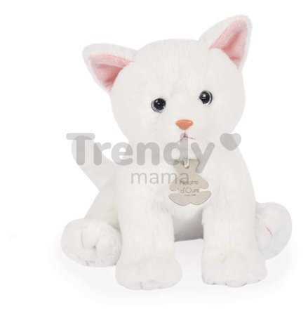 Plyšová mačička Baby Cat White Histoire d’ Ours biela 18 cm v darčekovom balení od 0 mes