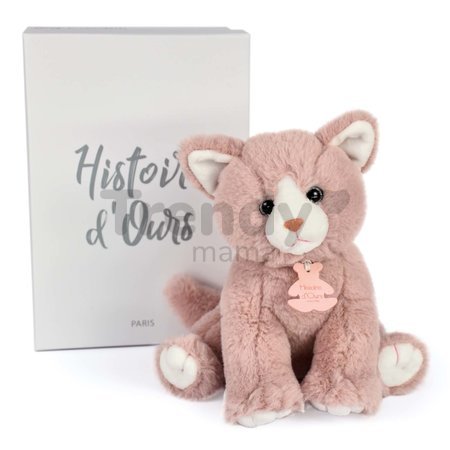 Plyšová mačička Baby Cat Powder Pink Histoire d’ Ours ružová 18 cm v darčekovom balení od 0 mes