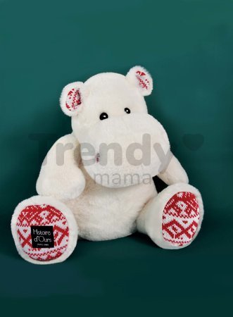 Plyšový hroch Christmas White Hippo Cocooning Histoire d’ Ours biely 40 cm od 0 mes