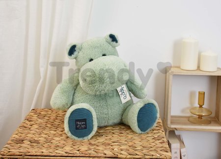 Plyšový hroch Almond Hippo Cocooning Histoire d’ Ours zelený 40 cm od 0 mes