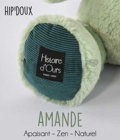 Plyšový hroch Almond Hippo Cocooning Histoire d’ Ours zelený 25 cm od 0 mes
