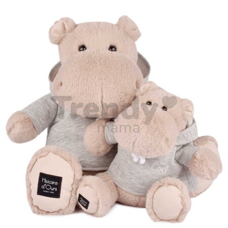 Plyšový hrošík s mikinou Chilly Max Hippo Histoire d’ Ours béžový 20 cm od 0 mes