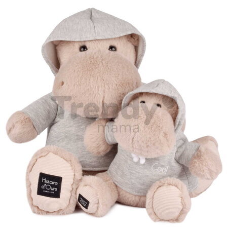Plyšový hrošík s mikinou Chilly Max Hippo Histoire d’ Ours béžový 20 cm od 0 mes