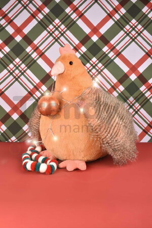 Plyšová sliepka Madame Poule XXL Histoire d’ Ours oranžová 50 cm od 0 mes