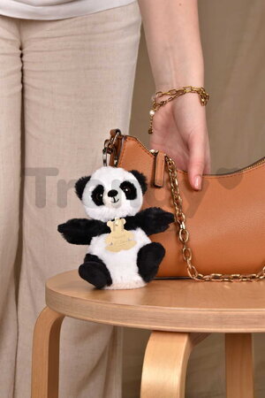 Plyšová kľúčenka panda The Soft Stretch Panda Key Ring Histoire d’ Ours čierno-biela 12 cm HO3292