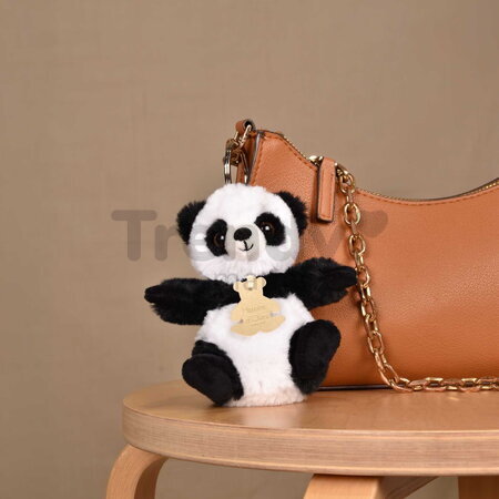 Plyšová kľúčenka panda The Soft Stretch Panda Key Ring Histoire d’ Ours čierno-biela 12 cm HO3292