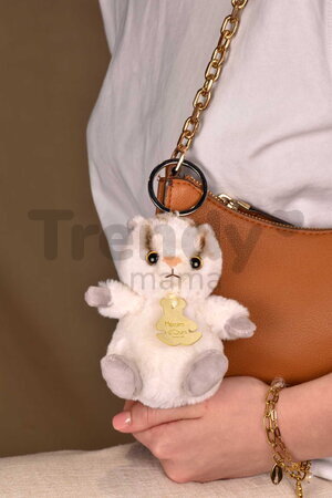 Plyšová kľúčenka mačička The Soft Stretch Cat Key Ring Histoire d’ Ours béžová 12 cm HO3293