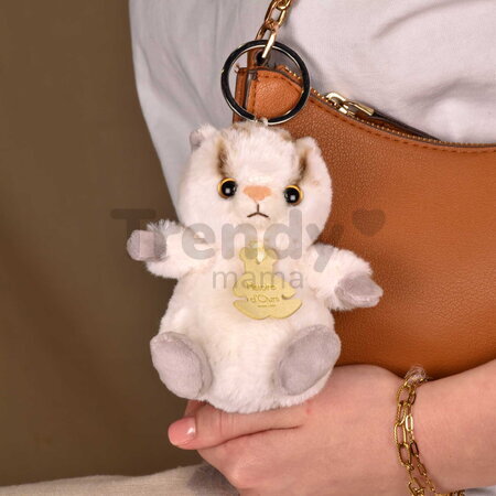 Plyšová kľúčenka mačička The Soft Stretch Cat Key Ring Histoire d’ Ours béžová 12 cm HO3293