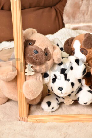 Plyšový psík s ťažkým bruškom P'tit Relax Brown Dog Histoire d’ Ours hnedý 22 cm od 0 mes