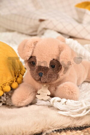 Plyšový psík s ťažkým bruškom P'tit Relax Beige Dog Histoire d’ Ours béžový 22 cm od 0 mes