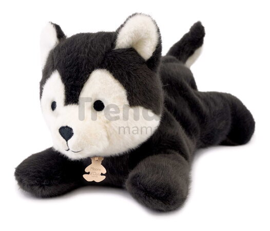 Plyšový vlk s ťažkým bruškom P'tit Relax Wolf Histoire d’ Ours sivý 30 cm od 0 mes