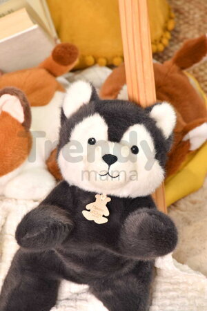 Plyšový vlk s ťažkým bruškom P'tit Relax Wolf Histoire d’ Ours sivý 30 cm od 0 mes