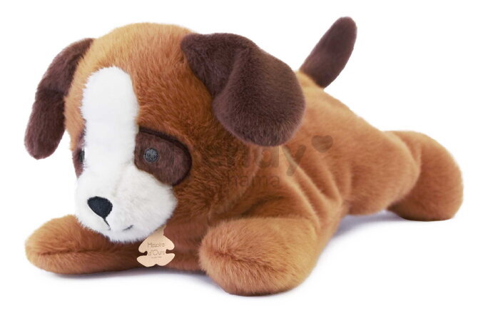Plyšový psík s ťažkým bruškom P'tit Relax Brown Dog Histoire d’ Ours hnedý 30 cm od 0 mes HO3326
