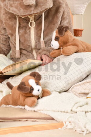 Plyšový psík s ťažkým bruškom P'tit Relax Brown Dog Histoire d’ Ours hnedý 30 cm od 0 mes HO3326