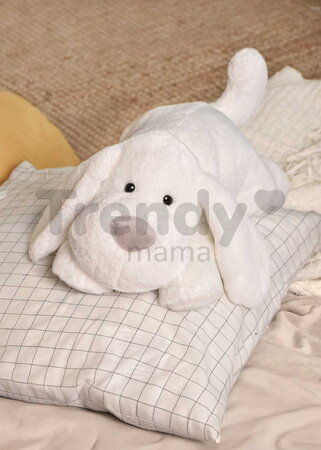 Plyšový psík The Soft Stretch Dog White Histoire d’ Ours biely 40 cm od 0 mes HO3334