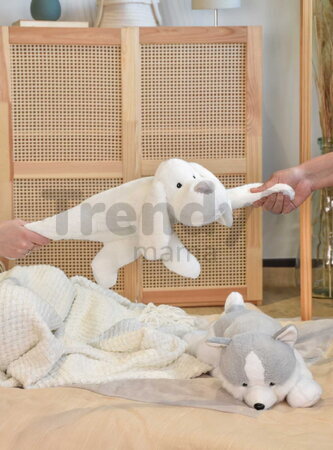 Plyšový psík The Soft Stretch Dog White Histoire d’ Ours biely 40 cm od 0 mes HO3334