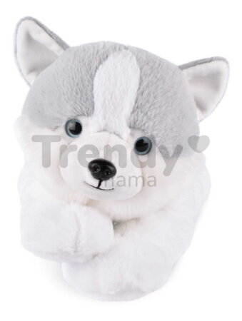 Plyšový psík husky The Soft Stretch Husky Histoire d’ Ours sivo-biely 40 cm od 0 mes HO3335